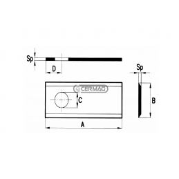 LAMINA ROTATIVO 90x40mm