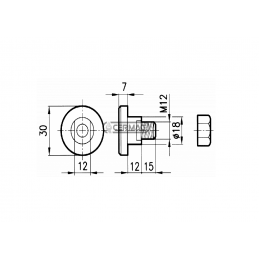 PARAFUSO PORTA LAMINA M12 KUHN